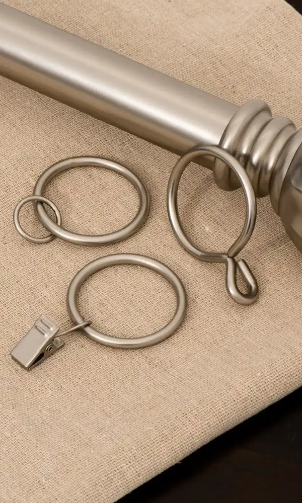 Curtain rods rings complete set
