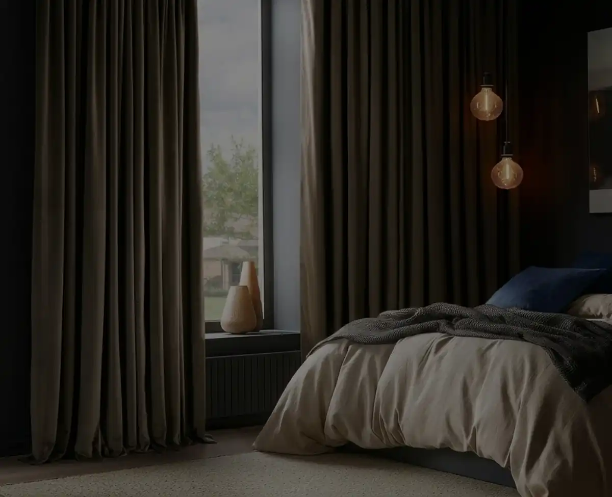 Cozy bedroom curtains window styling