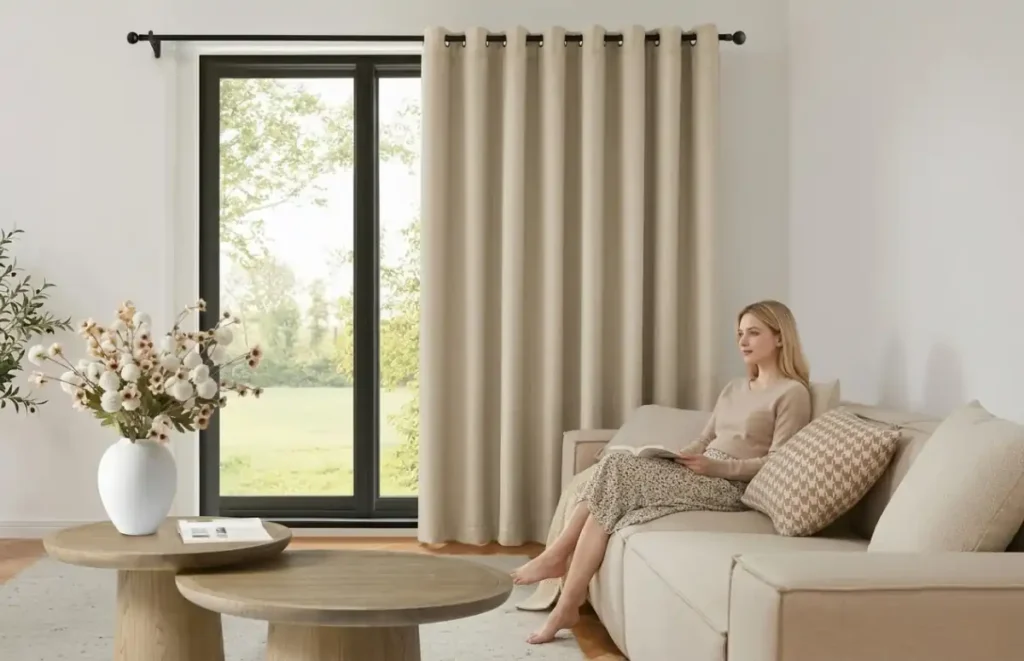 Eyelet curtains with ring top