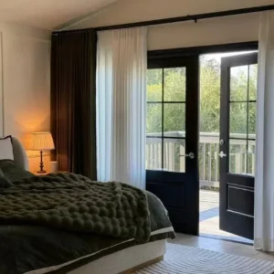 Olive Green Velvet Blackout Curtains