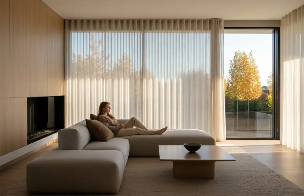 Elegant wave fold curtain panels